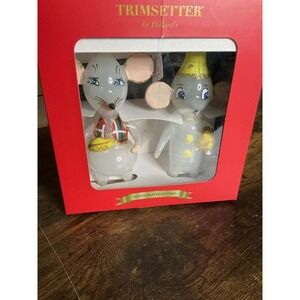 Italian Blown Glass Mice Mouse Christmas Ornaments By Dillard's Set Of Two